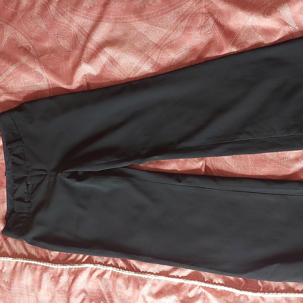 Cuffed black slacks petite